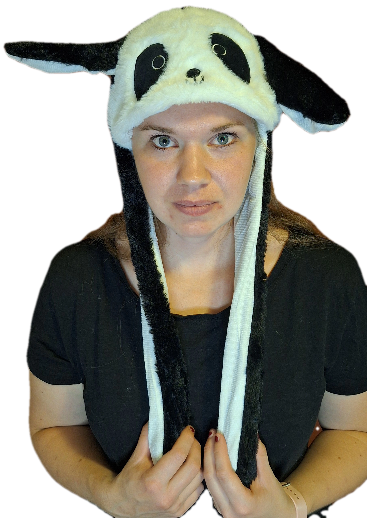 Panda hat med ører