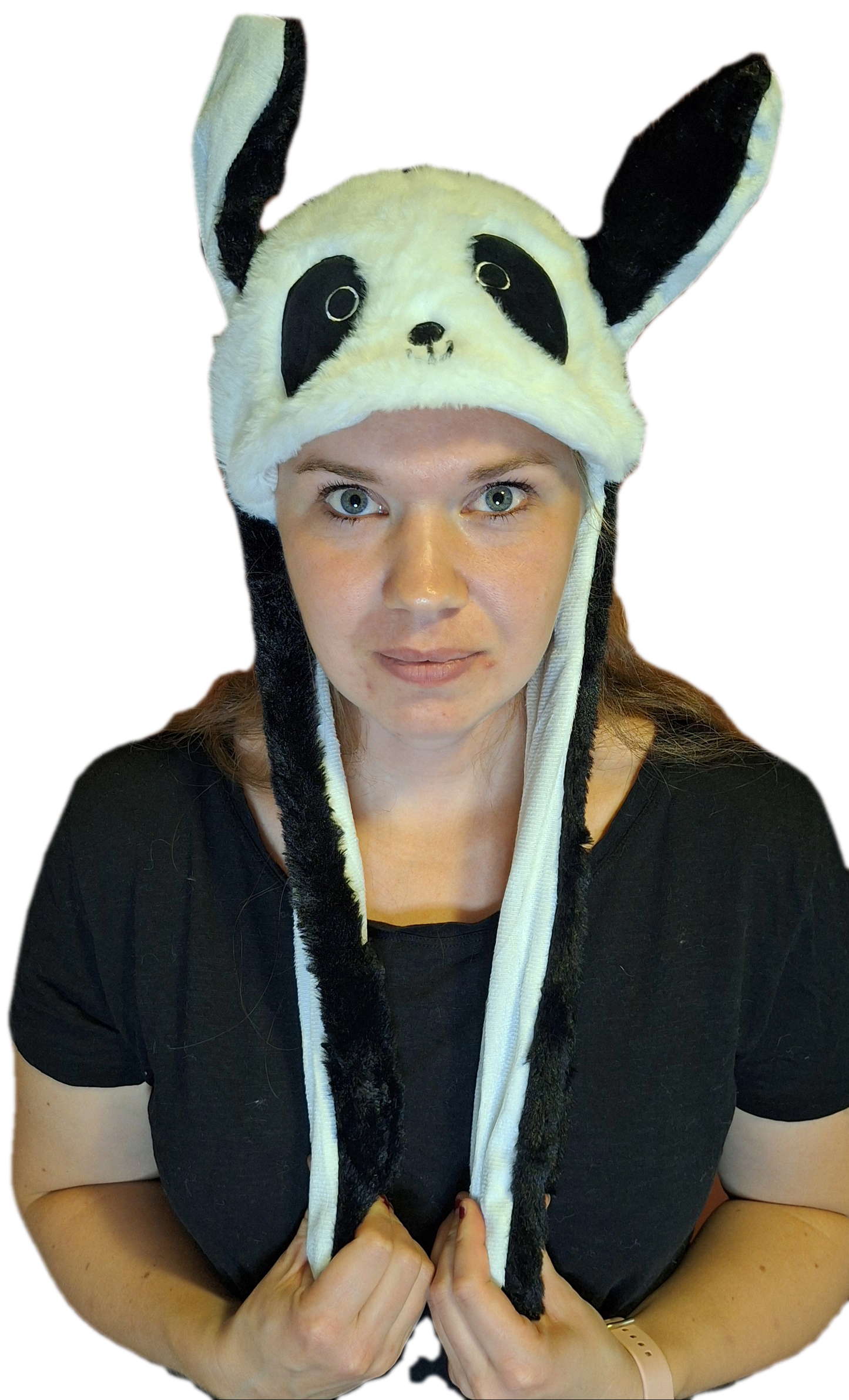 Panda hat med ører