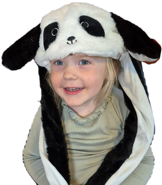 Panda hat med ører